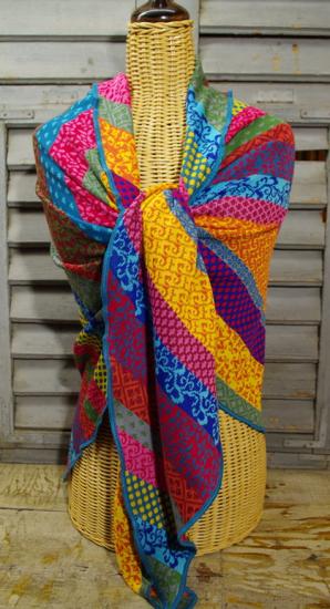 Dreiecktuch Grace bunt von invero aus reiner Baumwolle